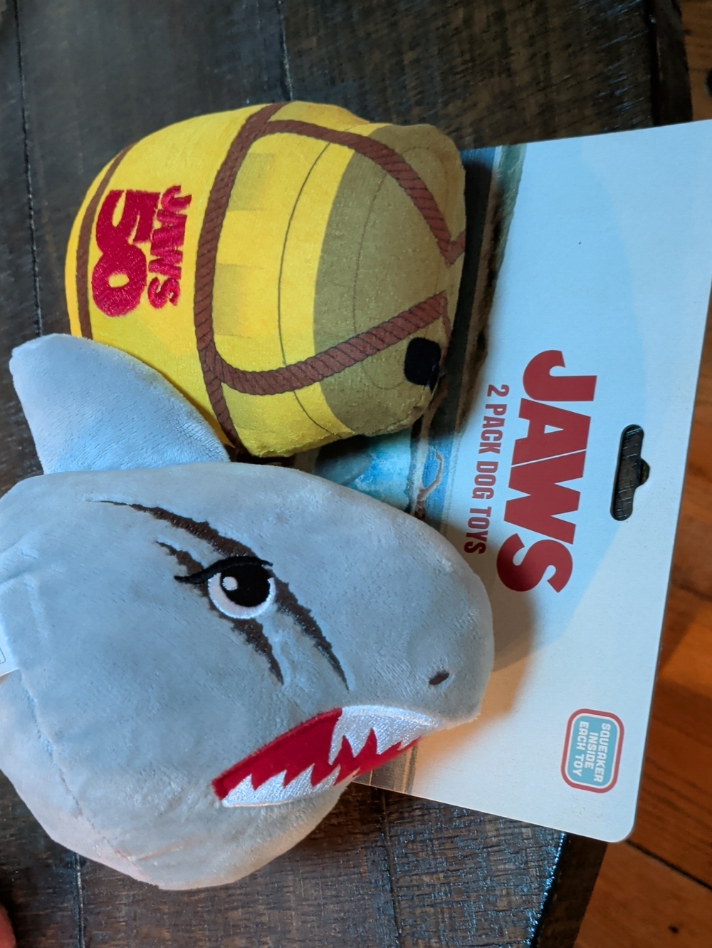 JAWS 2 Pack of dog Toys With Squeaker, New!